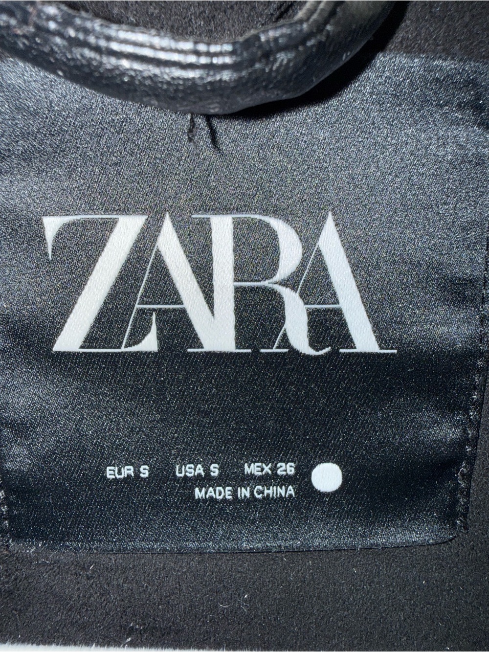 Zara Cream Teddy Sherpa Jacket with Black Contrast Trim - Picture 3 of 3